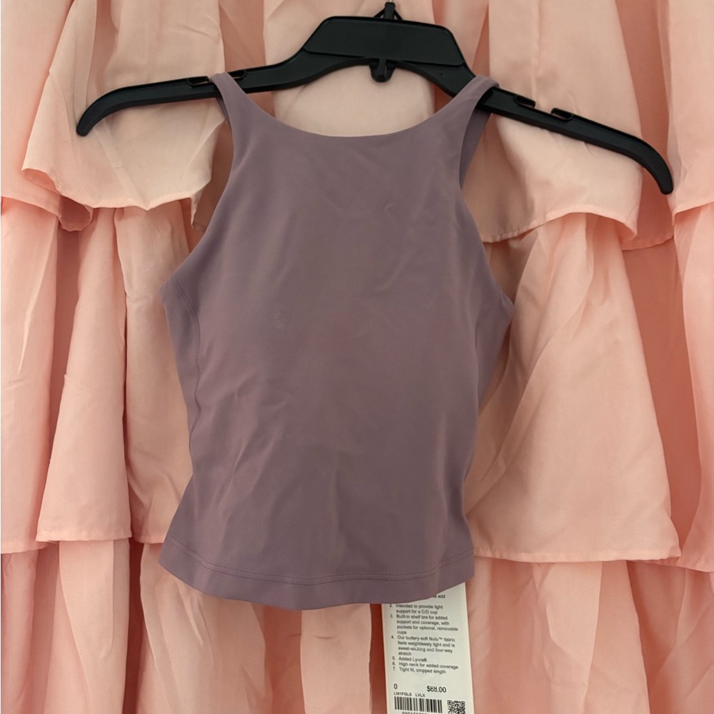 Lululemon Athletica Purple Fitted Twist Back Crop Tank Top *BRAND NEW WITH TAGS*